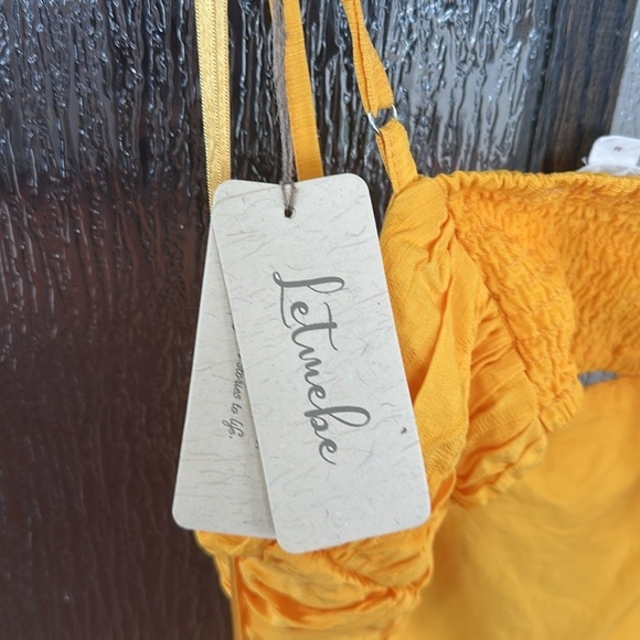 Anthropologie Let me Be cutout tiered dress in Mango size Mefium - Picture 13 of 13